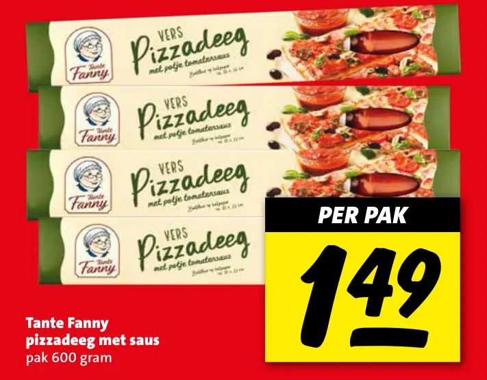 Aanbieding: Pizzadeeg met saus