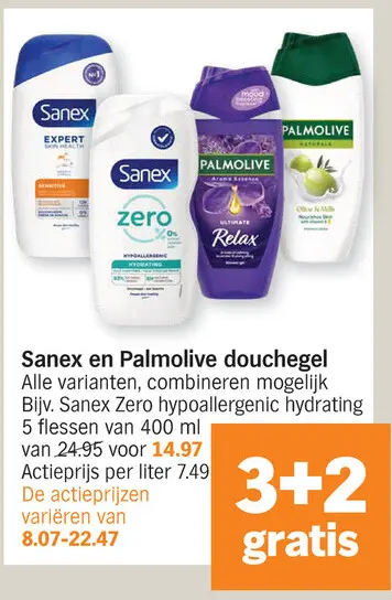 Offre: Sanex en Palmolive douchegel