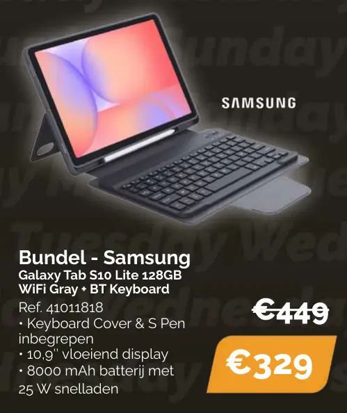 Aanbieding: Galaxy Tab S10 Lite 128GB WiFi Gray + BT Keyb