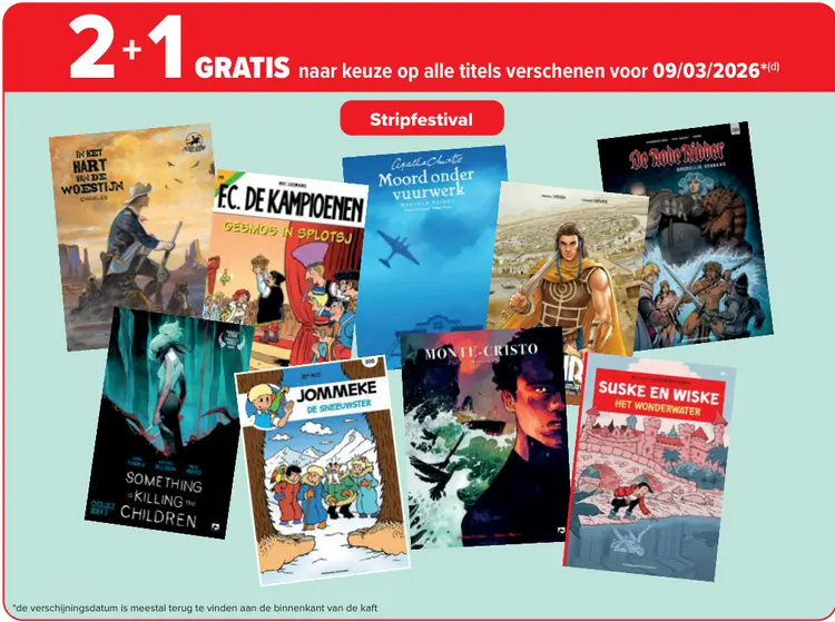 Promotie: Stripfestival: 2+1 GRATIS naar keuze op alle 