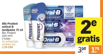 Aanbieding: Alle Prodent enOral-B tandpasta