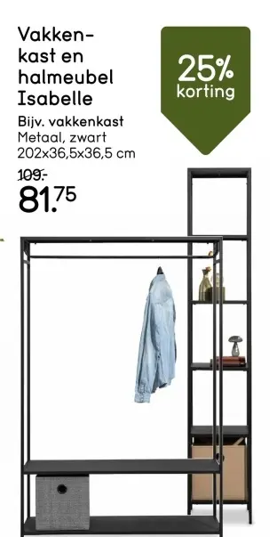 Aanbieding: Vakkenkast en halmeubel Isabelle