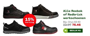 Aanbieding: Reebok of Redbrick werkschoenen