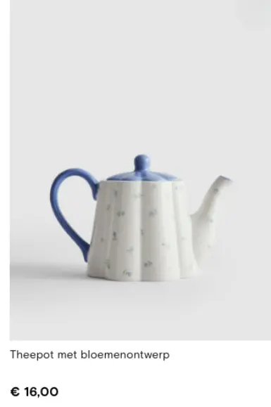 Promotie: Theepot met bloemenontwerp