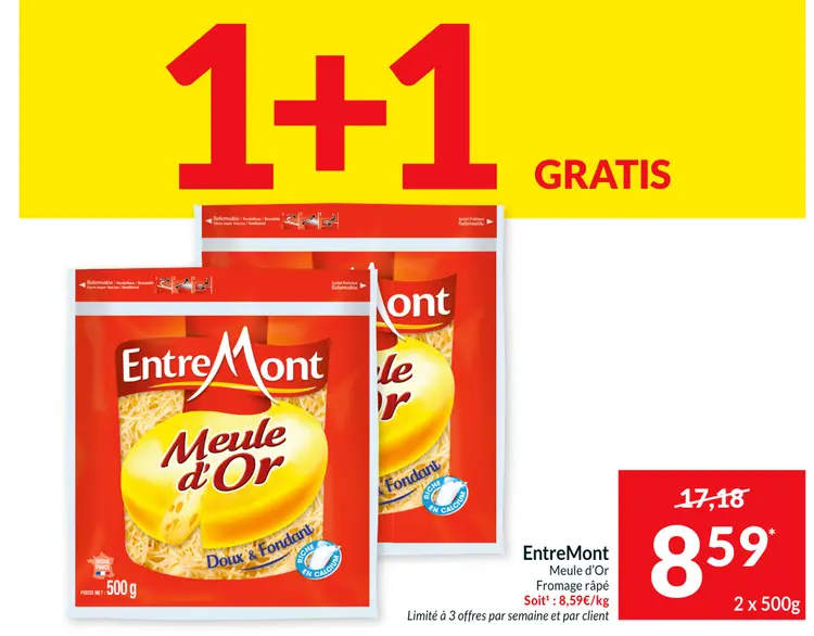 Offre: Meule d'Or Fromage râpé
