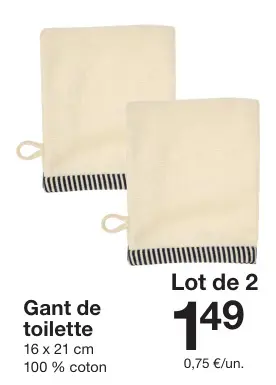 Offre: Gant de toilette