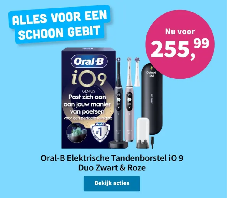 Aanbieding: Elektrische Tandenborstel iO 9 Duo Zwart & Roze