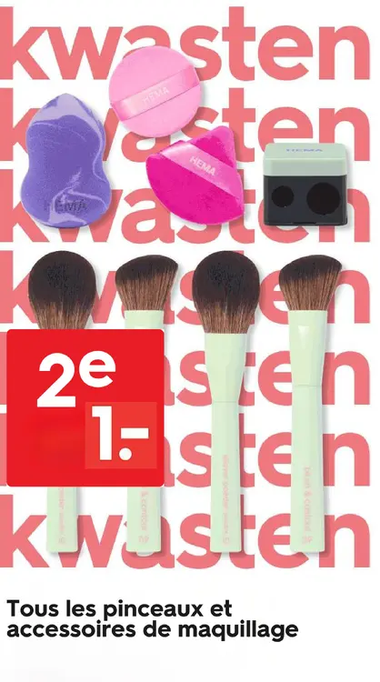 Offre: Tous les pinceaux et accessoires de maquillage