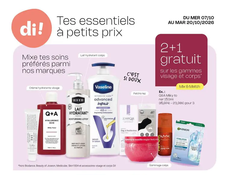 Offre: Gammes visage et corps