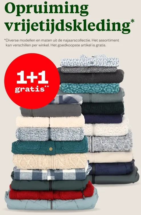 Aanbieding: Opruiming vrijetijdskleding