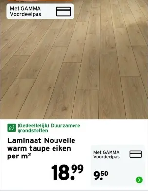 Aanbieding: Laminaat Nouvelle warm taupe eiken