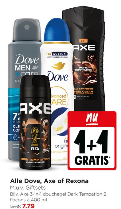 Aanbieding: Alle Dove, Axe of Rexona