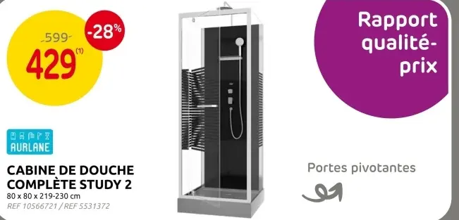 Offre: Cabine de douche complète study 2