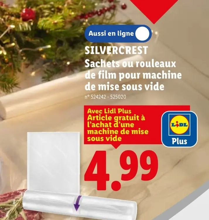 Offre: Sachets ou rouleaux de film pour machine de mise sous vide