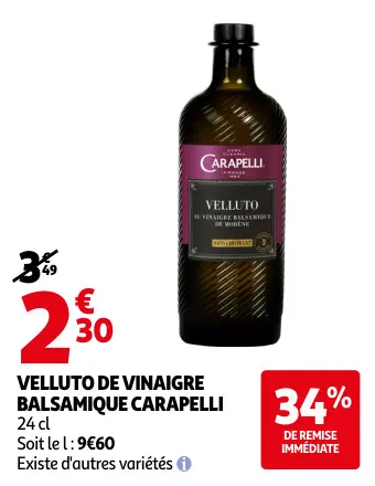 Promotie: Velluto de vinaigre balsamique