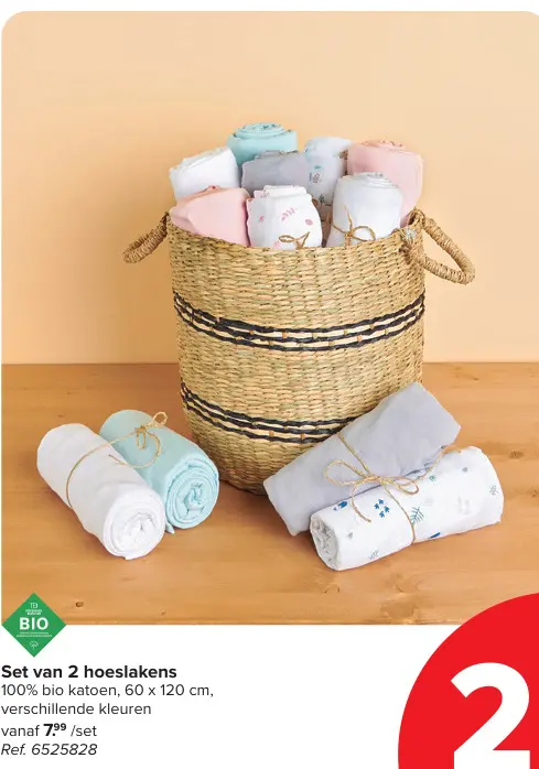 Aanbieding: Set van 2 hoeslakens