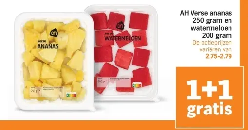 Aanbieding: Verse ananas en watermeloen