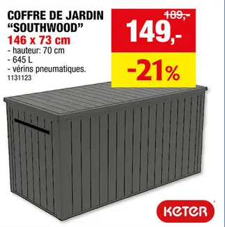 Offre: Coffre de jardin "southwood"