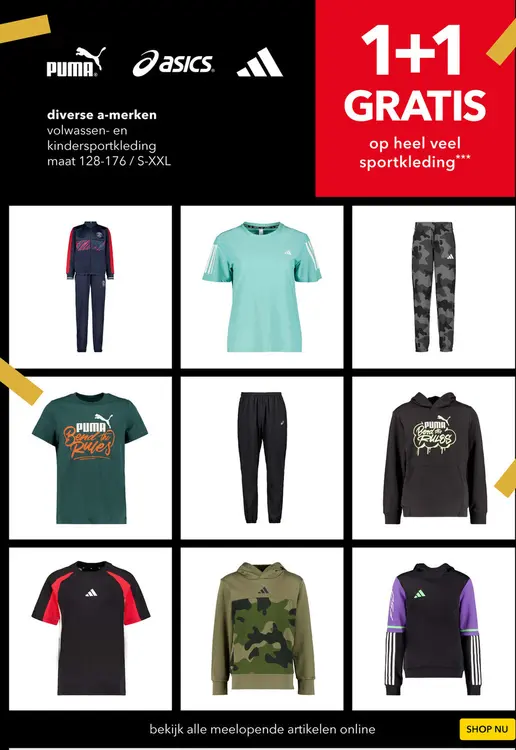 Aanbieding: Diverse A-merken sportkleding