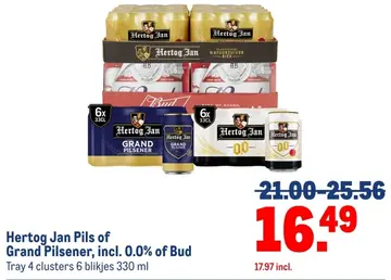 Aanbieding: Hertog Jan Pils of Grand Pilsener, incl. 0.0%