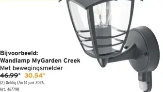 Promotie: Wandlamp MyGarden Creek