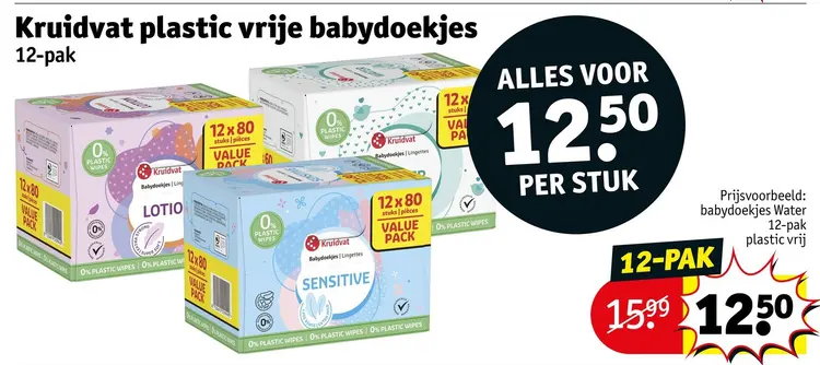 Aanbieding: plastic vrije babydoekjes