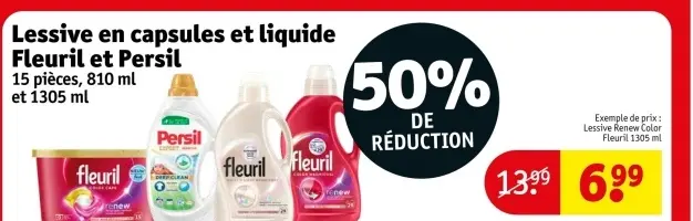 Offre: Lessive en capsules et liquide