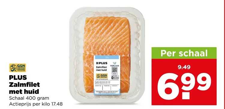 Aanbieding: Zalmfilet met huid