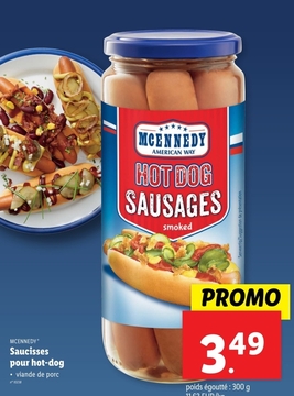 Offre: MCENNEDY Saucisses pour hot-dog