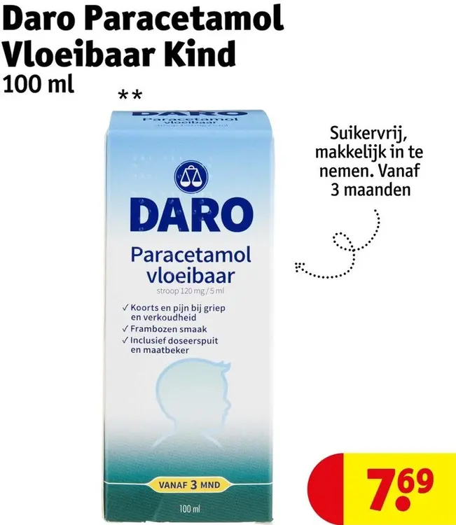 Aanbieding: Paracetamol Vloeibaar Kind