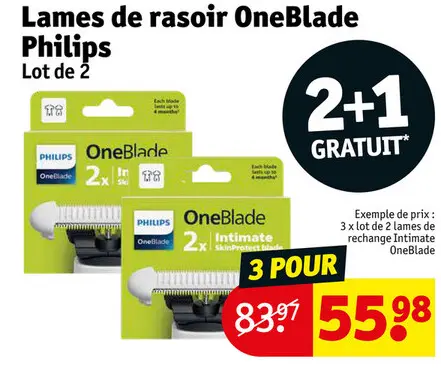 Offre: Lames de rasoir OneBlade