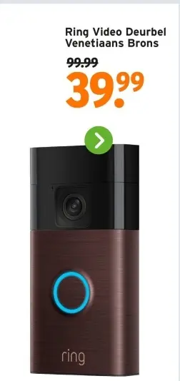 Aanbieding: Video Deurbel Venetiaans Brons