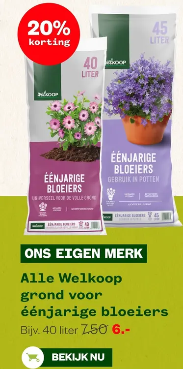 Aanbieding: Grond voor éénjarige bloeiers