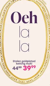 Aanbieding: Camille stalen goldplated ketting multi voor dames