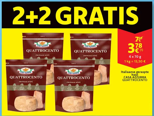 Aanbieding: Quattrocento fromage rape