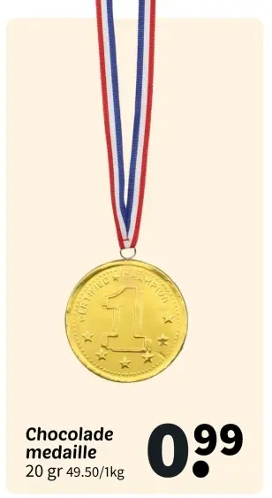 Aanbieding: Chocolade medaille