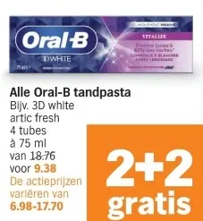 Aanbieding: Alle Oral-B tandpasta