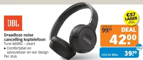 Aanbieding: Draadloze noise cancelling koptelefoon Tune 660NC