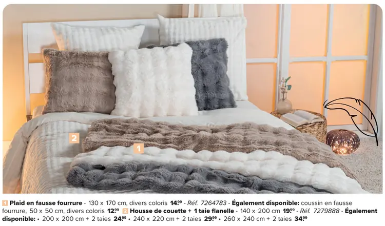 Offre: Plaid en fausse fourrure