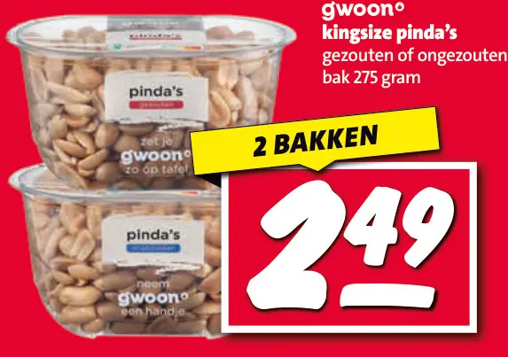 Aanbieding: Kingsize pinda's