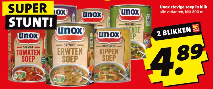 Aanbieding: Stevige soep in blik