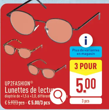 Offre: Lunettes de lecture