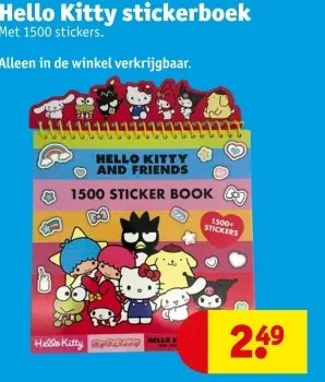 Aanbieding: Hello Kitty stickerboek