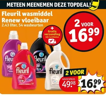 Aanbieding: Fleuril wasmiddel Renew vloeibaar