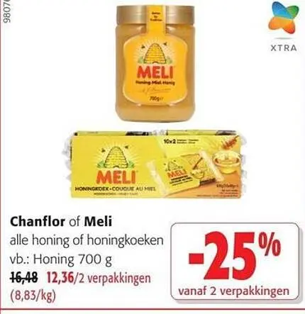 Promotie: Chanflor of Meli alle honing of honingkoeken