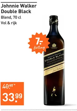 Aanbieding: Johnnie Walker Double Black 70CL Whisky