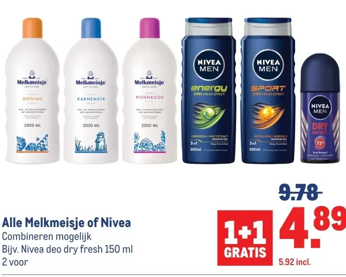 Aanbieding: Melkmeisje or Nivea