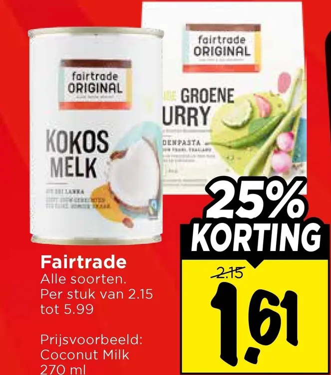 Aanbieding: Kokosmelk of Groene Curry