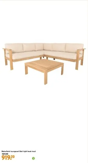 Aanbieding: Wakefield loungeset Bali light teak hout