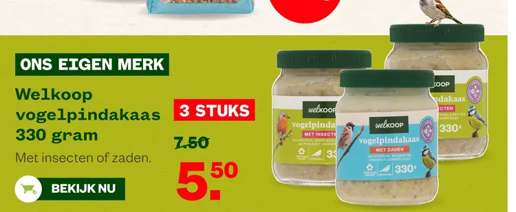 Aanbieding: vogelpindakaas
